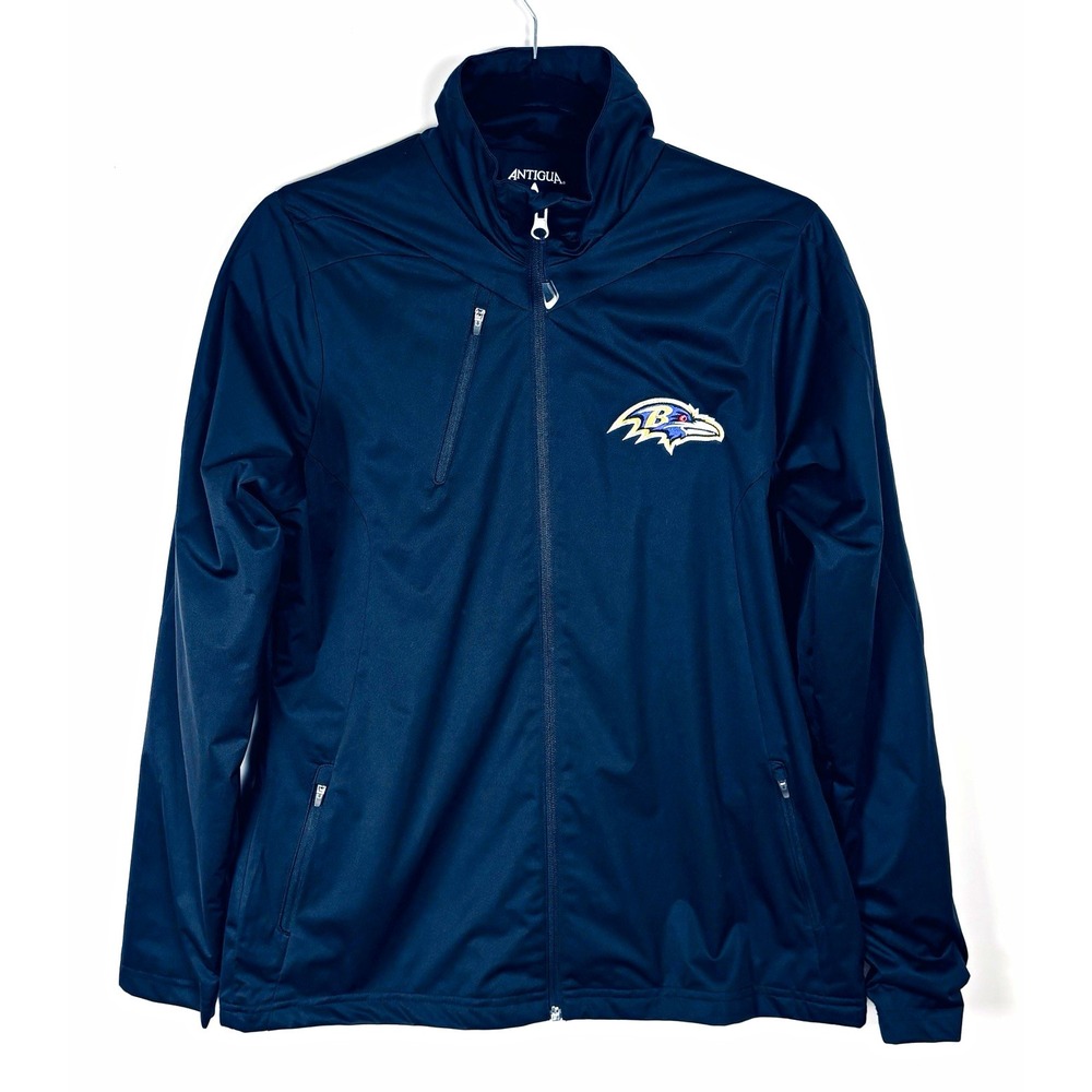 Antigua Baltimore Ravens Women's M Full Zip Jacket Navy NFL Football Logo